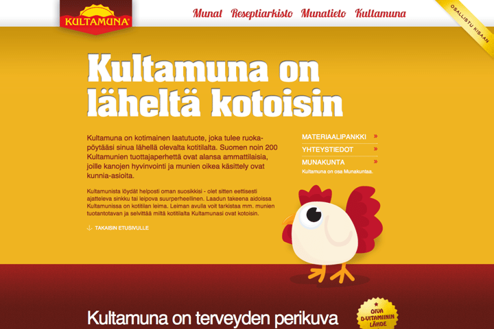 Kultamuna etusivu